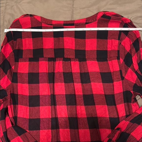Universal threads women’s Red buffalo Plaid Button-Up Shirt xl - Picture 4 of 6